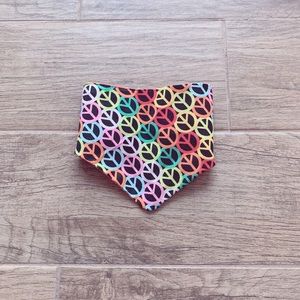 Dog Bandana peace sign design